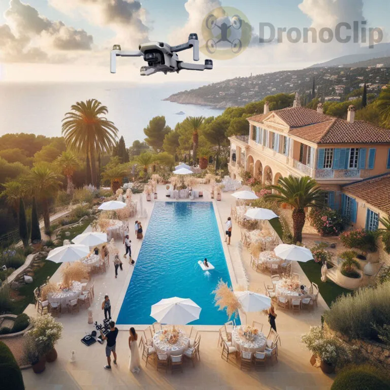 tournage vidéo par drone pour un mariage, fait par Dronoclip