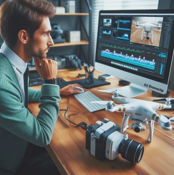 Montage de vidéo de drone par Dronoclip, afin de montrer comment ajouter une vidéo de drone à un site internet