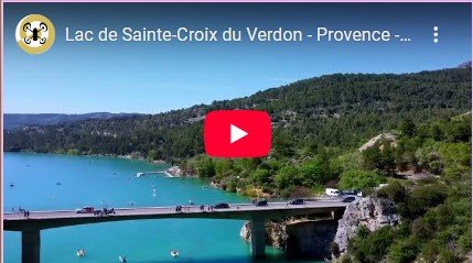 photographe drone à Draguignan, DronoClip a tourné cette vidéo aérienne par drone du Lac de Sainte-Croix à la sortie des gorges du Verdon (83)