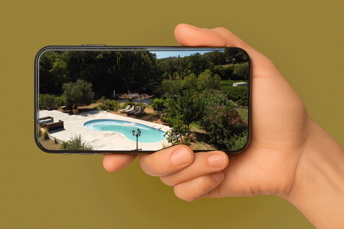 tournage vidéo par drone pour location saisonnière à diffuser sur les réseaux sociaux . Une prestation DronoClip